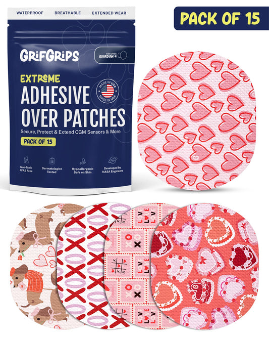 EXTREME - Medtronic Guardian Adhesive Patches - Valentine (15 Pack)