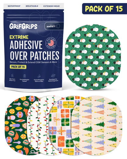 EXTREME - Medtronic Guardian Adhesive Patches - Christmas (15 Pack)