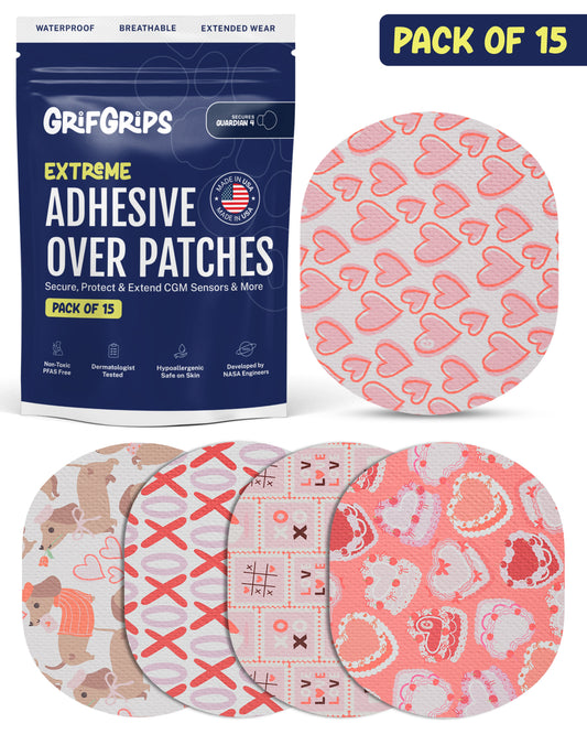 EXTREME - Medtronic Guardian Adhesive Patches - Valentine (15 Pack)