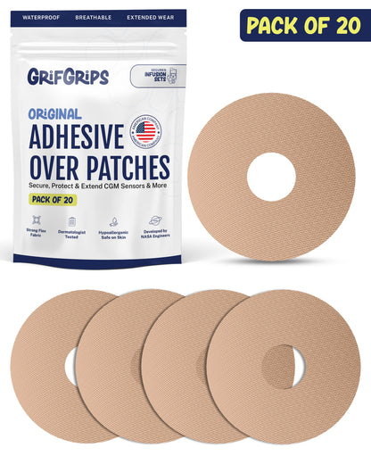 ORIGINAL - Infusion Sets & Universal Adhesive Patches - Tan (20 Pack)
