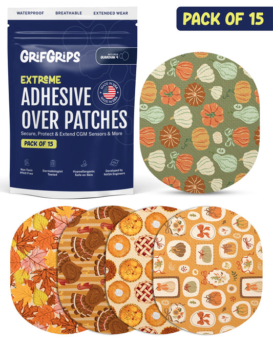 EXTREME - Medtronic Guardian Adhesive Patches - Thanksgiving (15 Pack)
