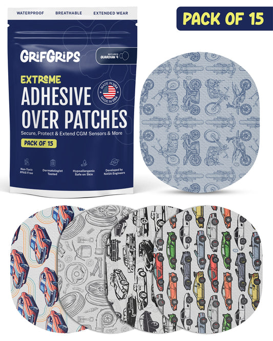 EXTREME - Medtronic Guardian Adhesive Patches - Cars (15 Pack)