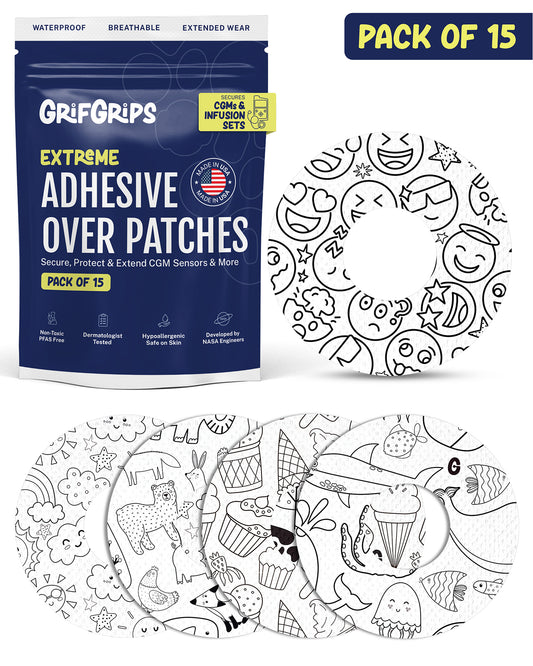 EXTREME - Universal Adhesive Patches - Doodle (15 Pack)