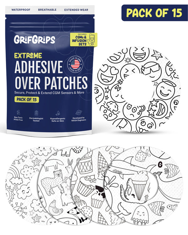 EXTREME - Universal Adhesive Patches - Doodle (15 Pack)