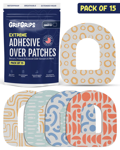 EXTREME - Omnipod Adhesive Patches - Abstract (15 Pack)