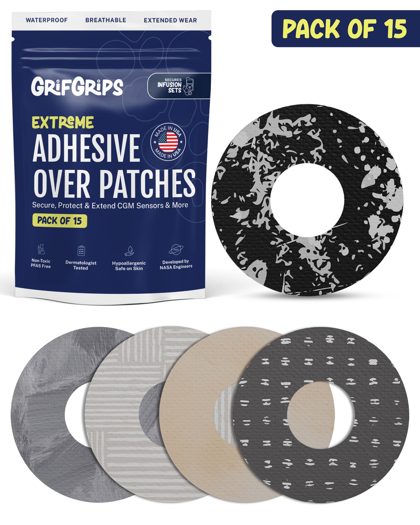 EXTREME - Infusion Sets & Universal Adhesive Patches - Neutral (15 Pack)