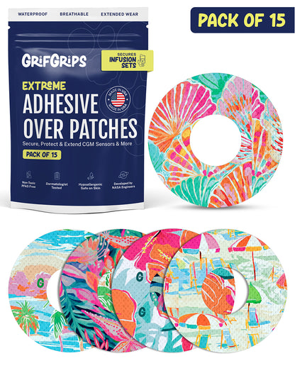 EXTREME - Infusion Sets & Universal Adhesive Patches - Tropical (15 Pack)