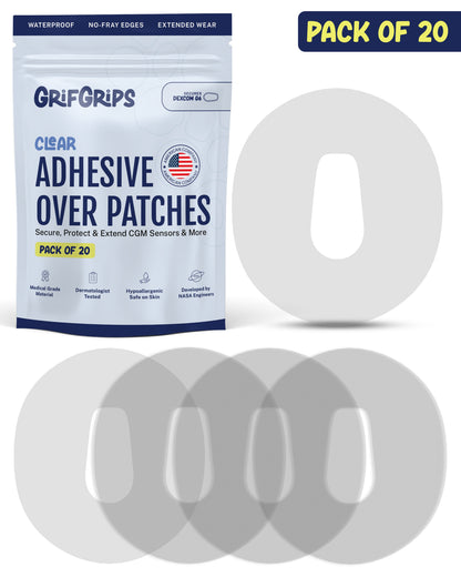 CLEAR - Dexcom G6 Adhesive Patches (20 Pack)