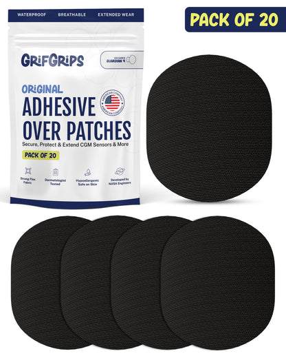 ORIGINAL - Medtronic Guardian Adhesive Patches - Black (20 Pack)