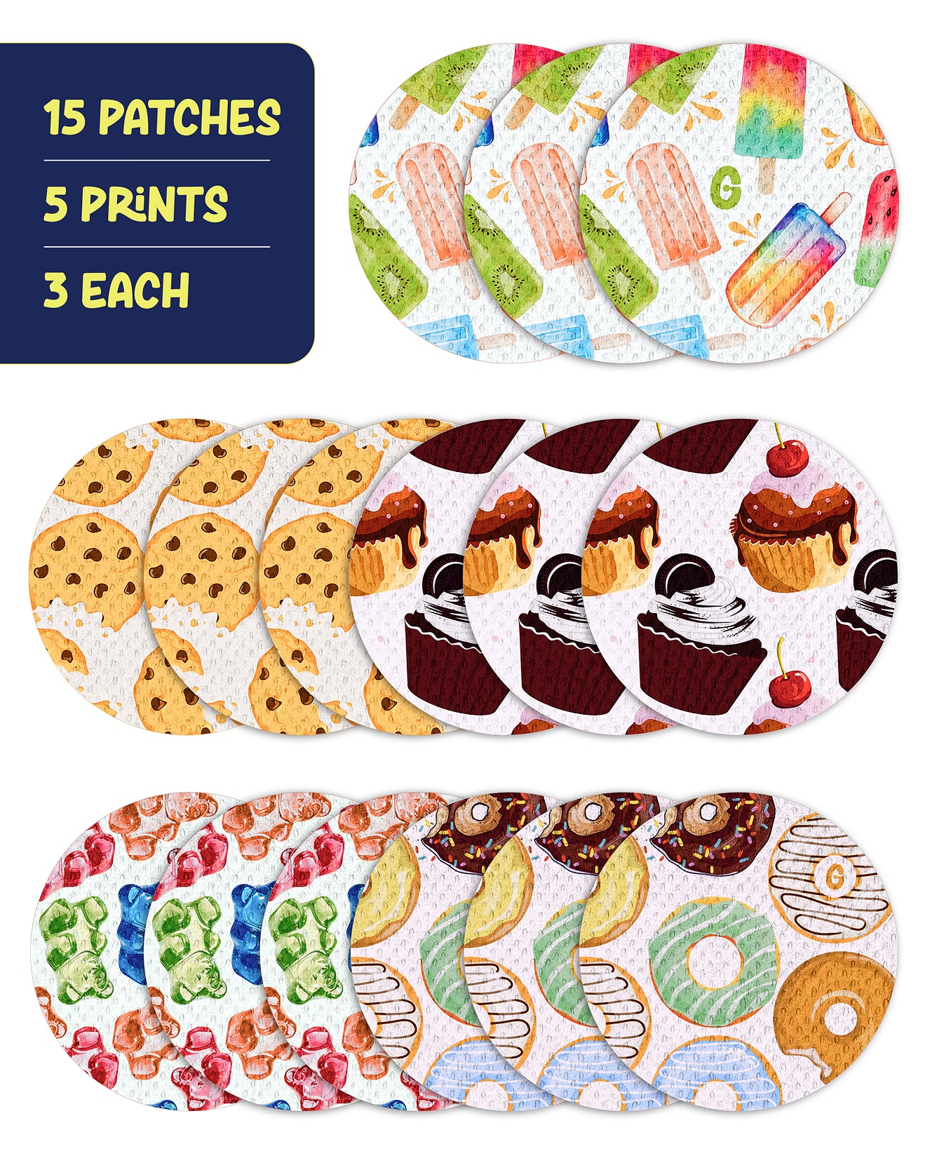 EXTREME - Libre 3/3+ Adhesive Patches - Foodie (15 Pack)