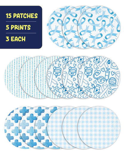 EXTREME - Libre 2/2+ and Lingo Adhesive Patches - T1D Awareness (15 Pack)