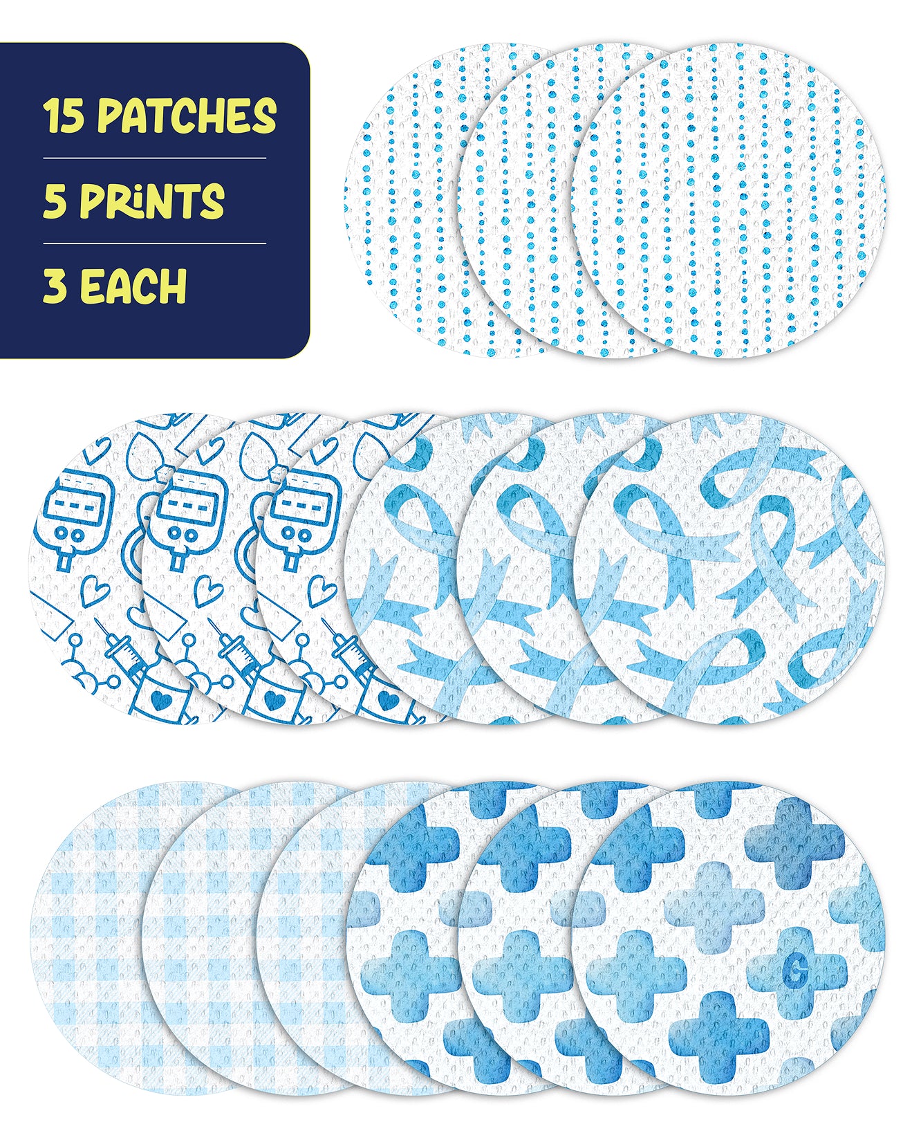 EXTREME - Libre 3/3+ Adhesive Patches - T1D Awareness (15 Pack)