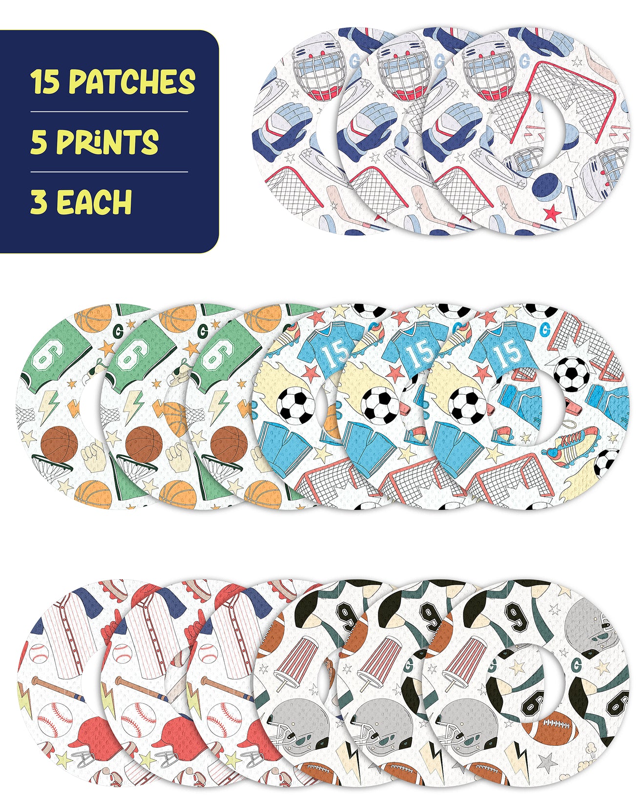 EXTREME - Universal Adhesive Patches - Sports (15 Pack)