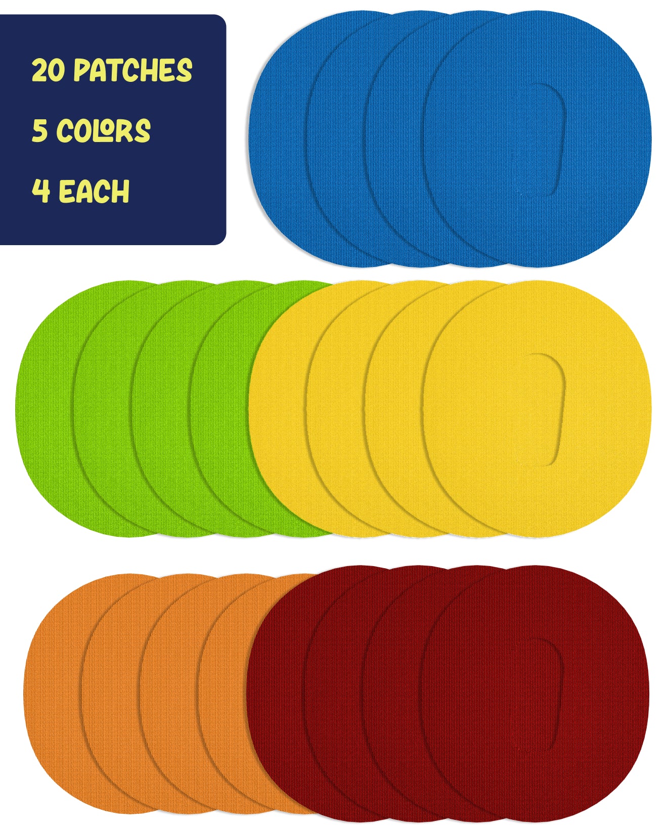 ORIGINAL - Dexcom G6 Adhesive Patches - Multicolor (20 Pack)