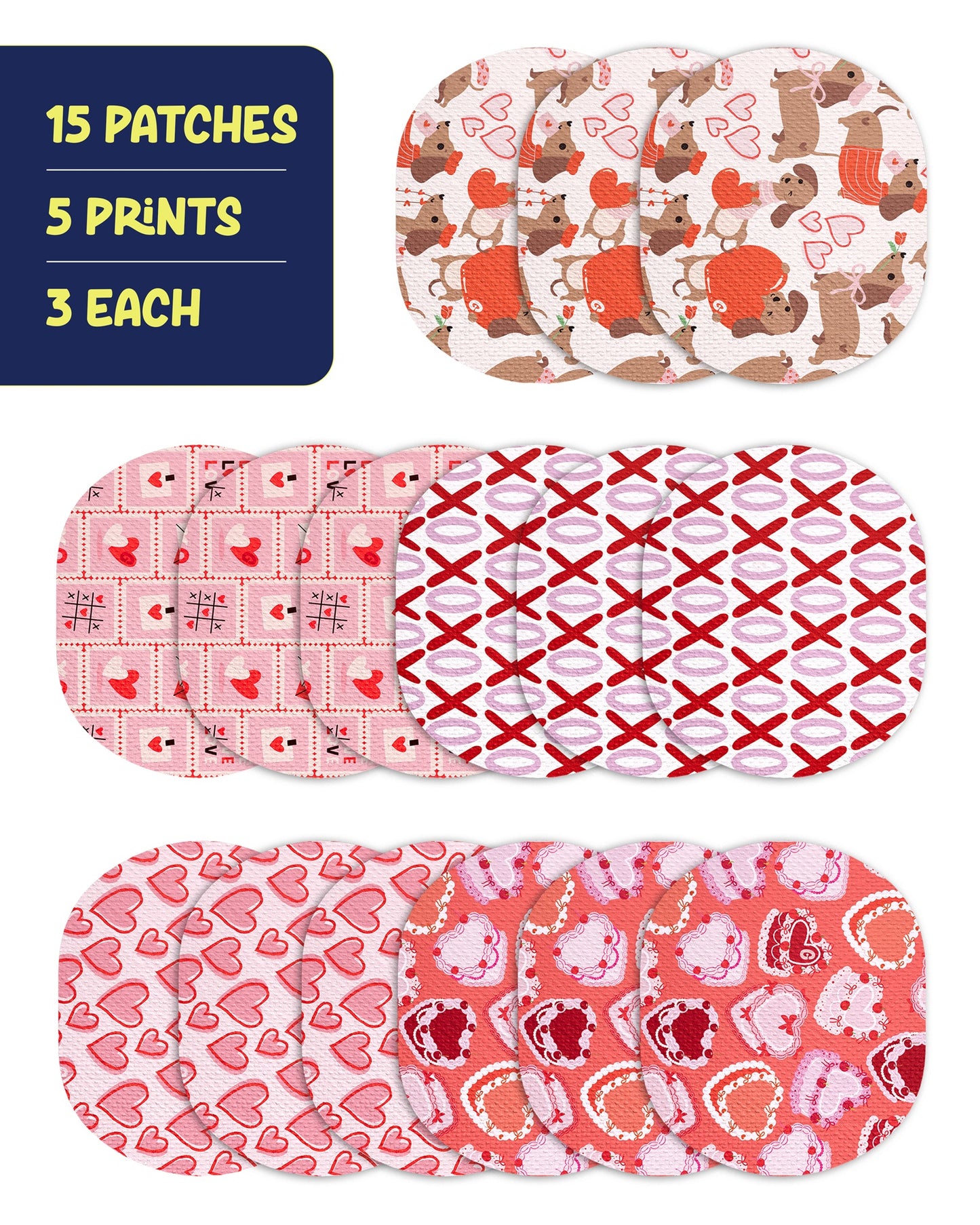 EXTREME - Medtronic Guardian Adhesive Patches - Valentine (15 Pack)