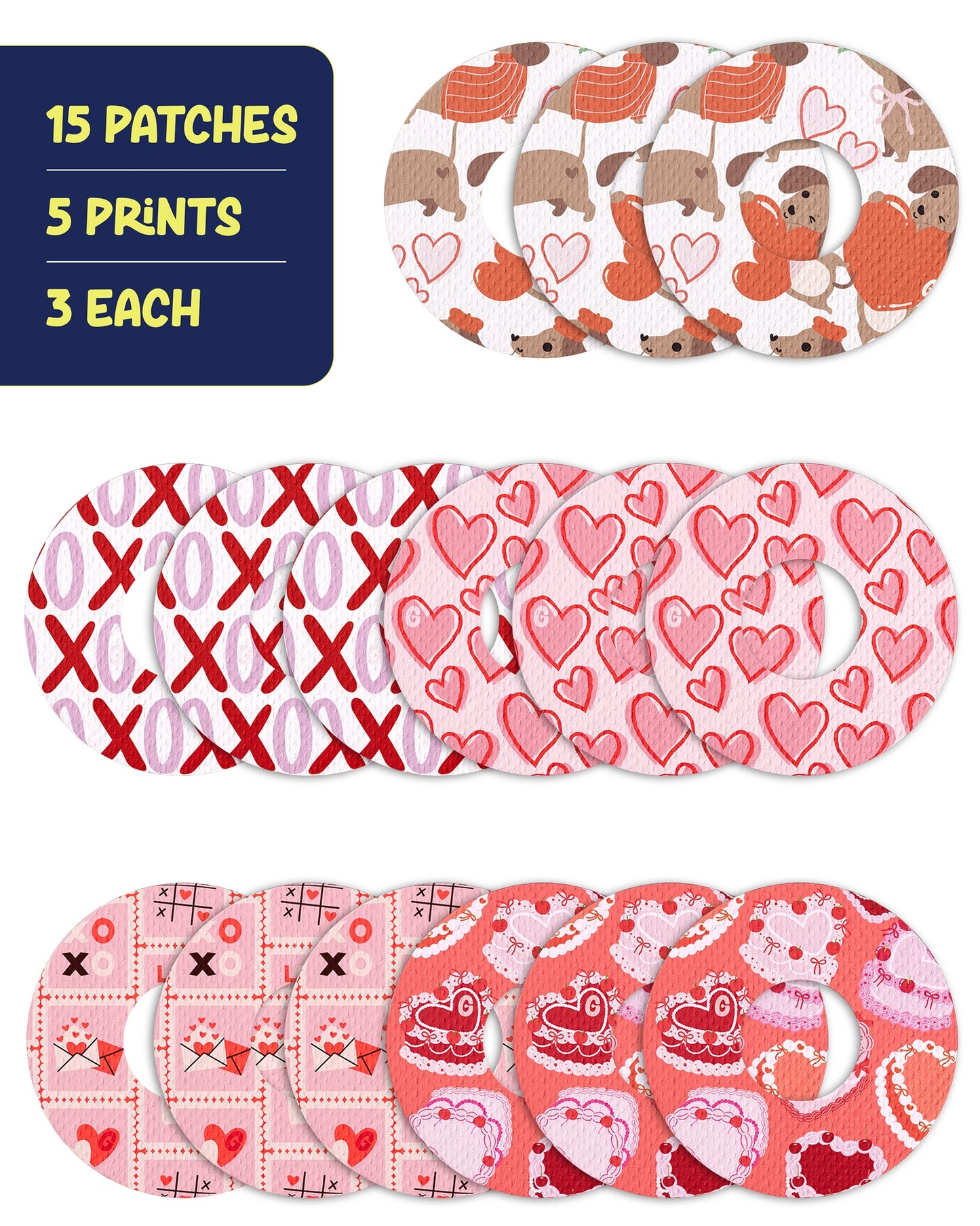 EXTREME - Infusion Sets & Universal Adhesive Patches - Valentine (15 Pack)