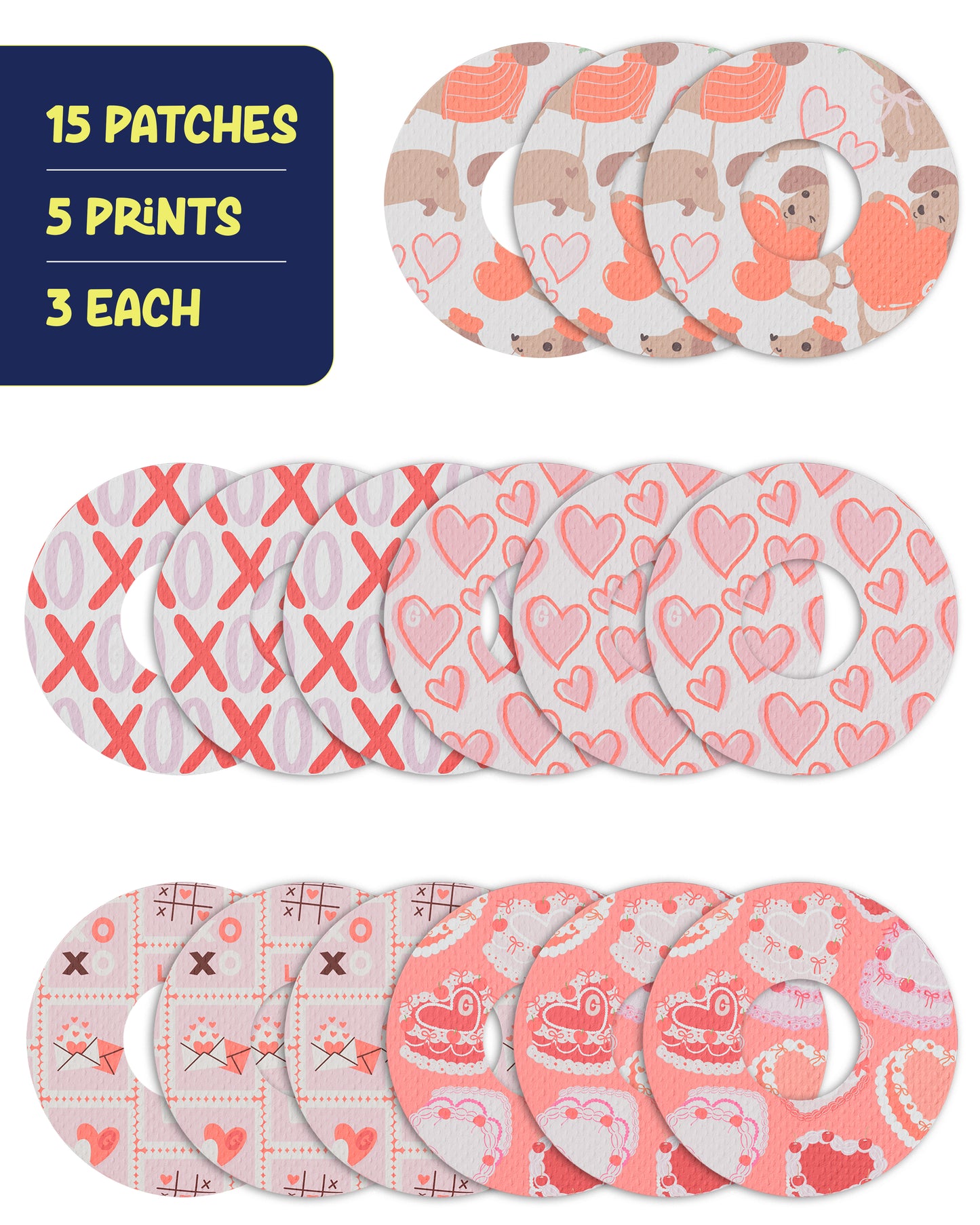 EXTREME - Infusion Sets & Universal Adhesive Patches - Valentine (15 Pack)