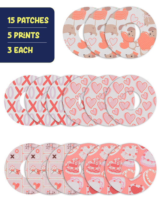 EXTREME - Infusion Sets & Universal Adhesive Patches - Valentine (15 Pack)