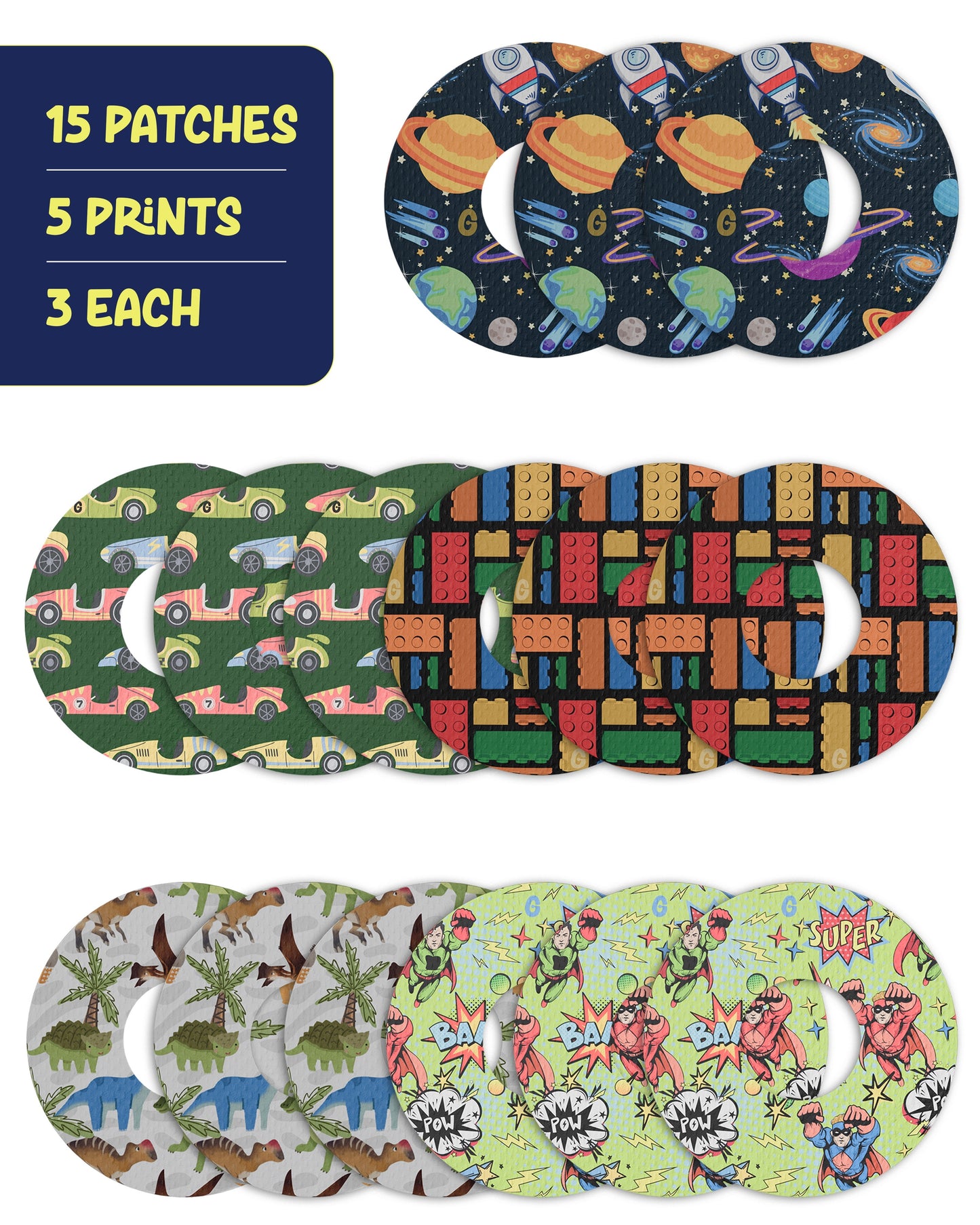 EXTREME - Infusion Sets & Universal Adhesive Patches - Boy (15 Pack)