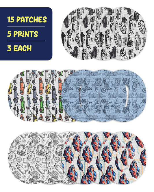 EXTREME - Dexcom G6 Adhesive Patches - Cars (15 Pack)