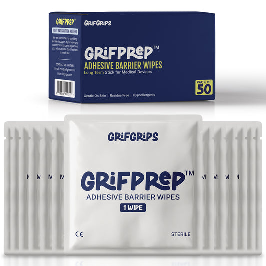 GrifGrips Adhesive Barrier Wipes (50 Pack)