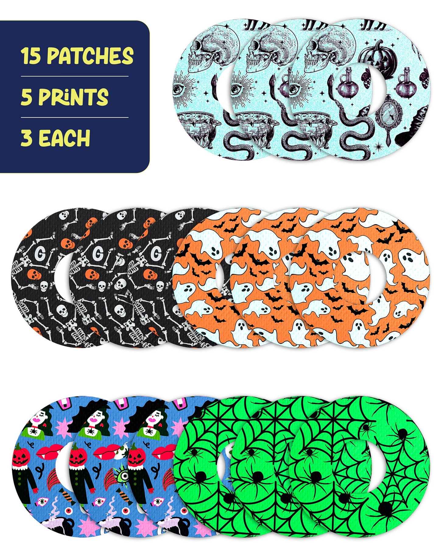 EXTREME - Infusion Sets & Universal Adhesive Patches - Halloween (15 Pack)