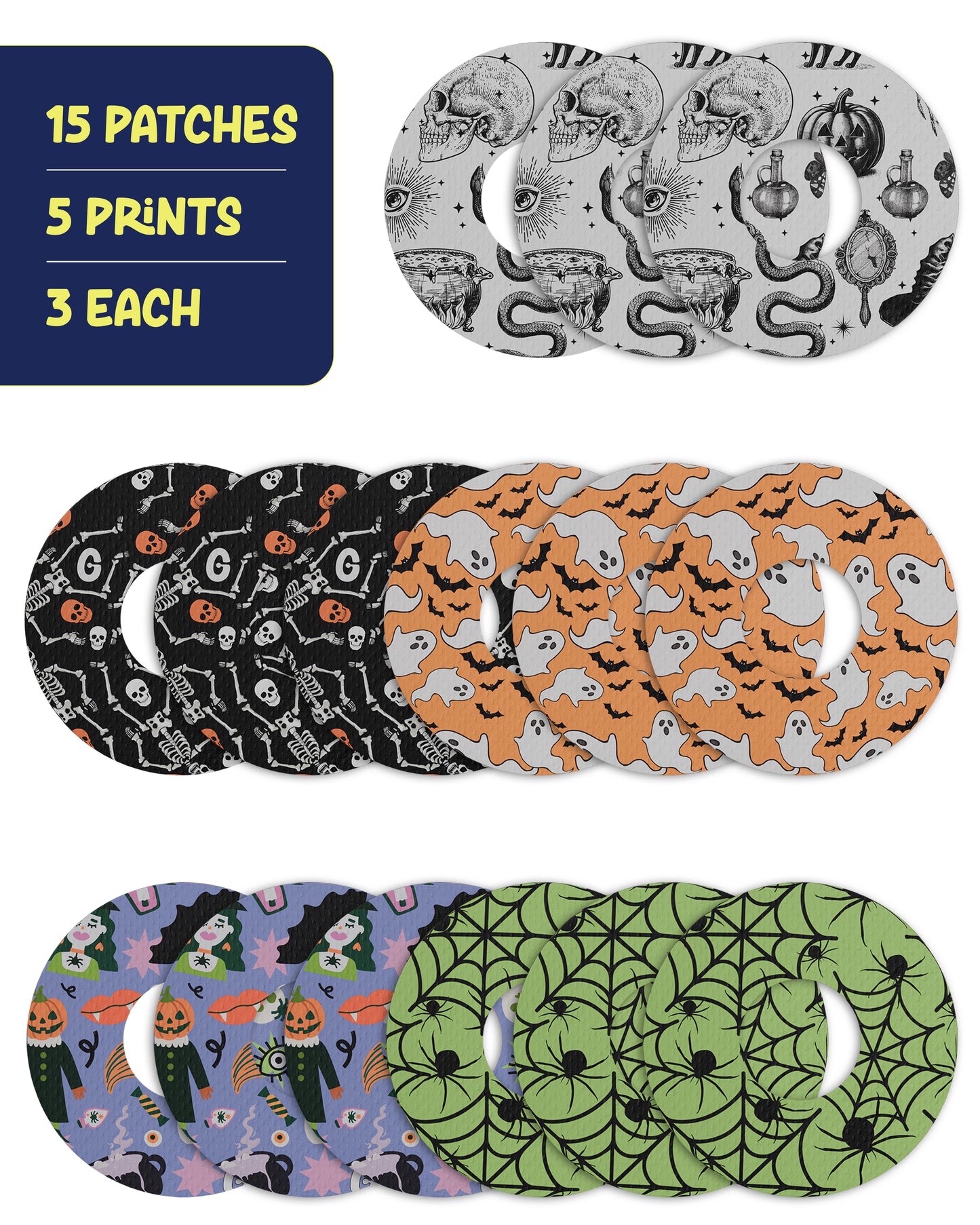 EXTREME - Infusion Sets & Universal Adhesive Patches - Halloween (15 Pack)