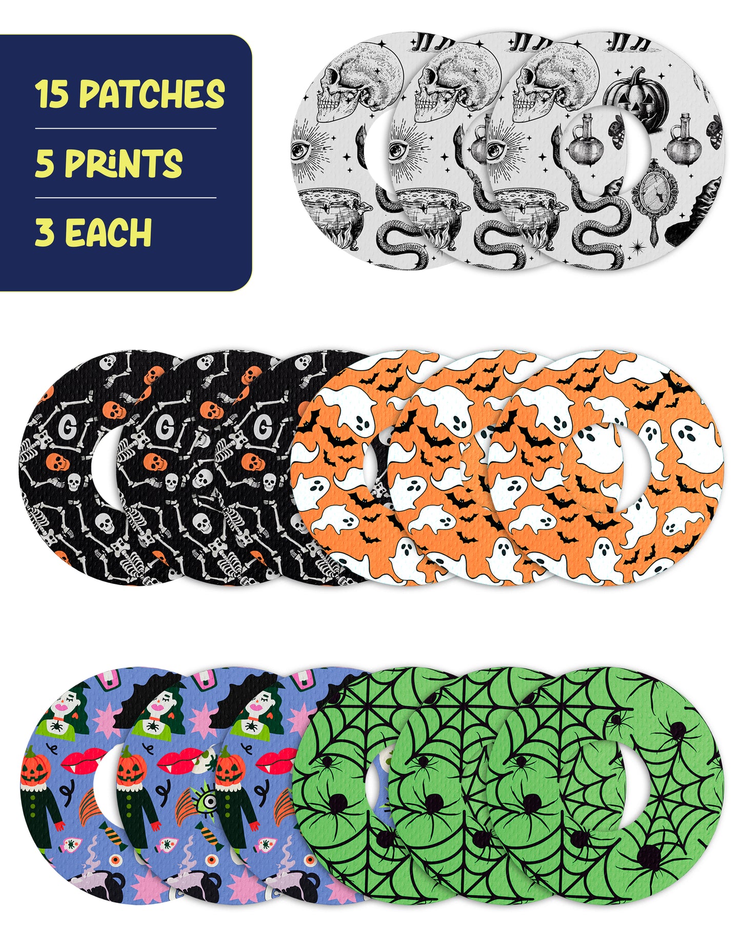 EXTREME - Infusion Sets & Universal Adhesive Patches - Halloween (15 Pack)