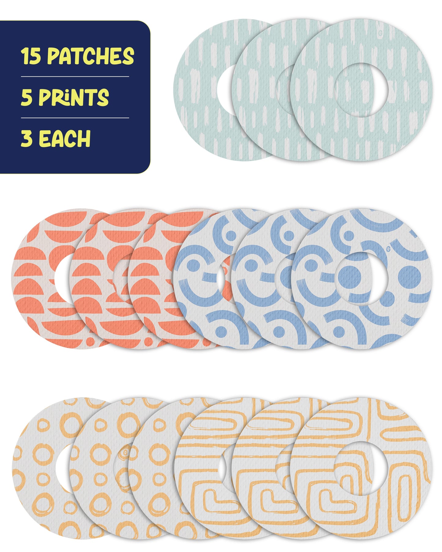 EXTREME - Infusion Sets & Universal Adhesive Patches - Abstract (15 Pack)