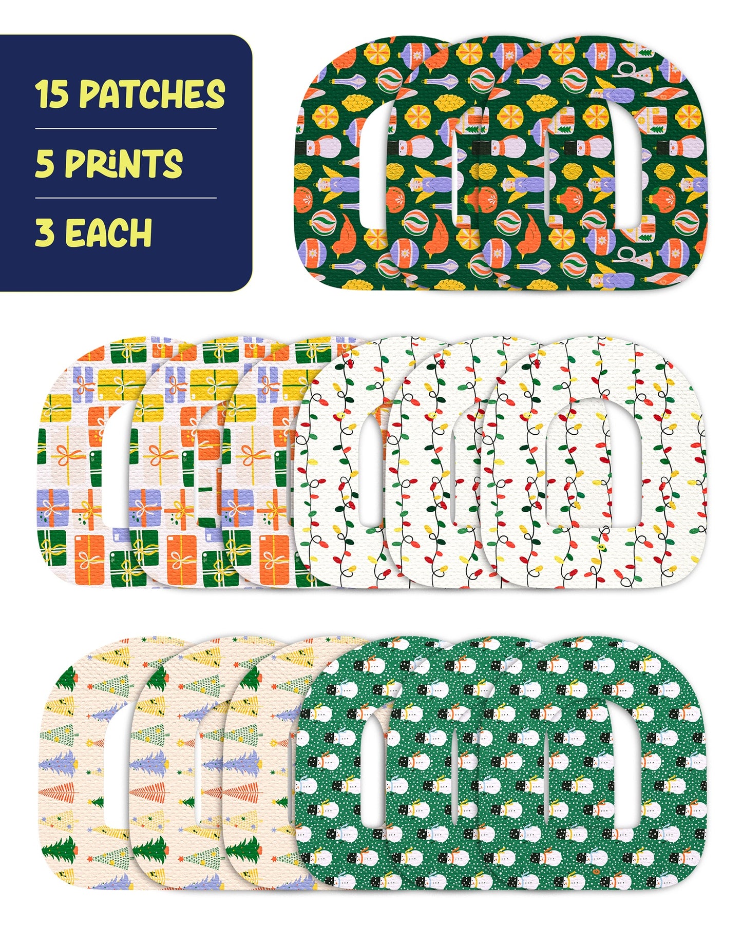 EXTREME - Omnipod Adhesive Patches - Christmas (15 Pack)