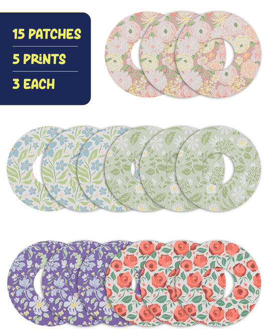 EXTREME - Infusion Sets & Universal Adhesive Patches - Floral (15 Pack)