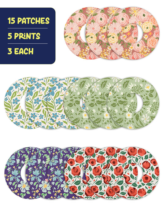 EXTREME - Infusion Sets & Universal Adhesive Patches - Floral (15 Pack)