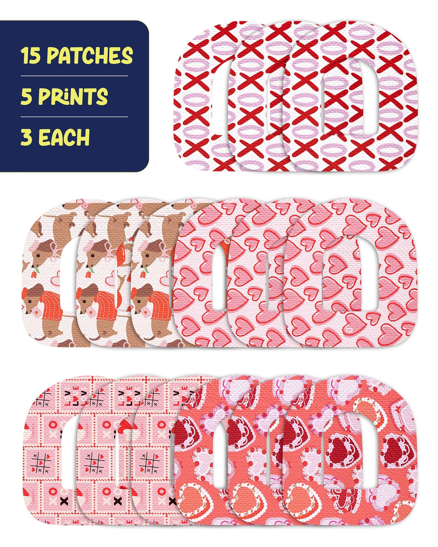 EXTREME - Omnipod Adhesive Patches - Valentine (15 Pack)