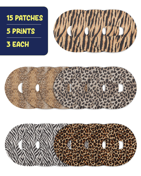 EXTREME - Dexcom G6 Adhesive Patches - Animal Prints (15 Pack)