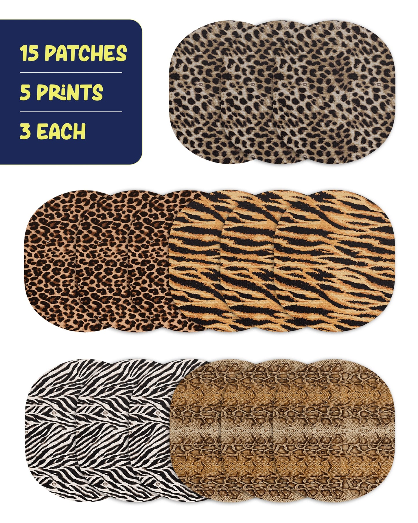 EXTREME - Medtronic Guardian Adhesive Patches - Animal Prints (15 Pack)