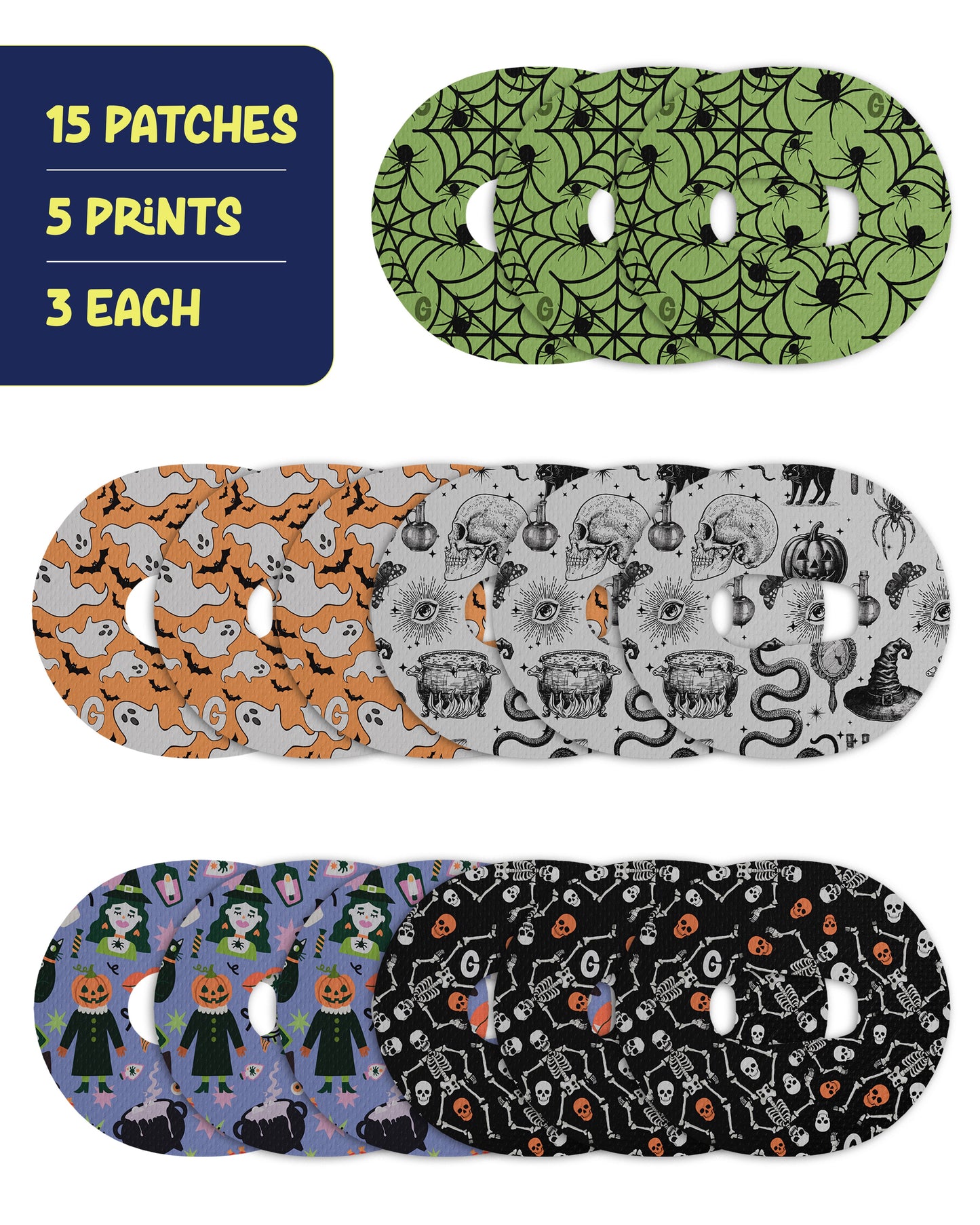 EXTREME - Dexcom G6 Adhesive Patches - Halloween (15 Pack)