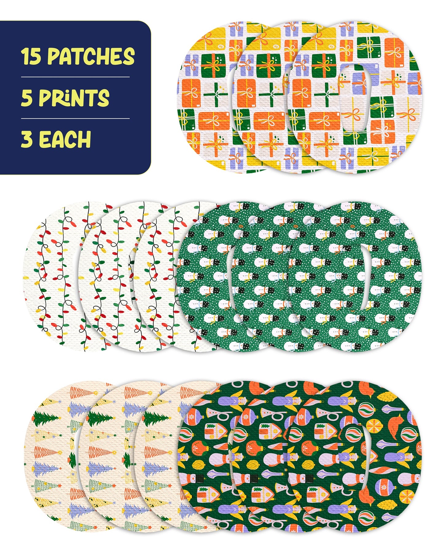 EXTREME - Dexcom G6 Adhesive Patches - Christmas (15 Pack)