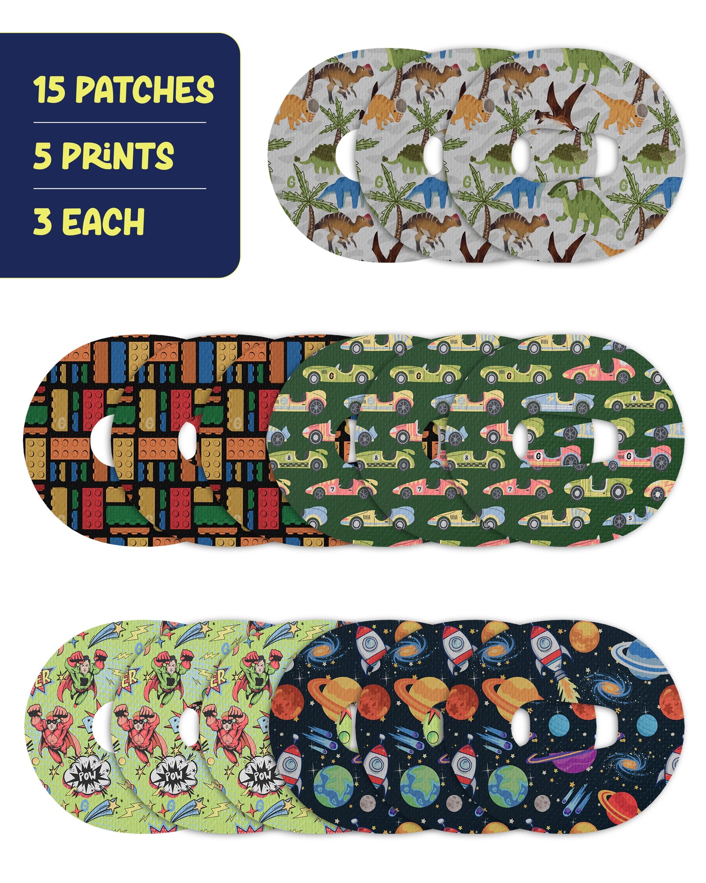 EXTREME - Dexcom G6 Adhesive Patches - Boy (15 Pack)