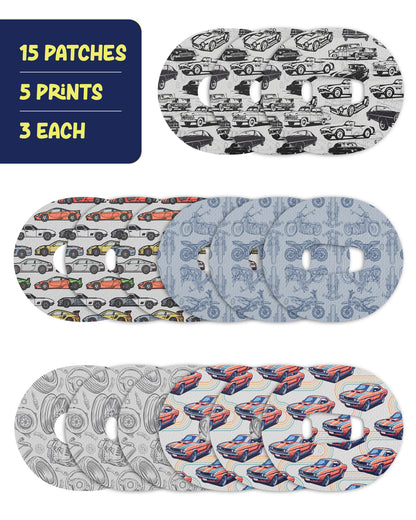 EXTREME - Dexcom G6 Adhesive Patches - Cars (15 Pack)