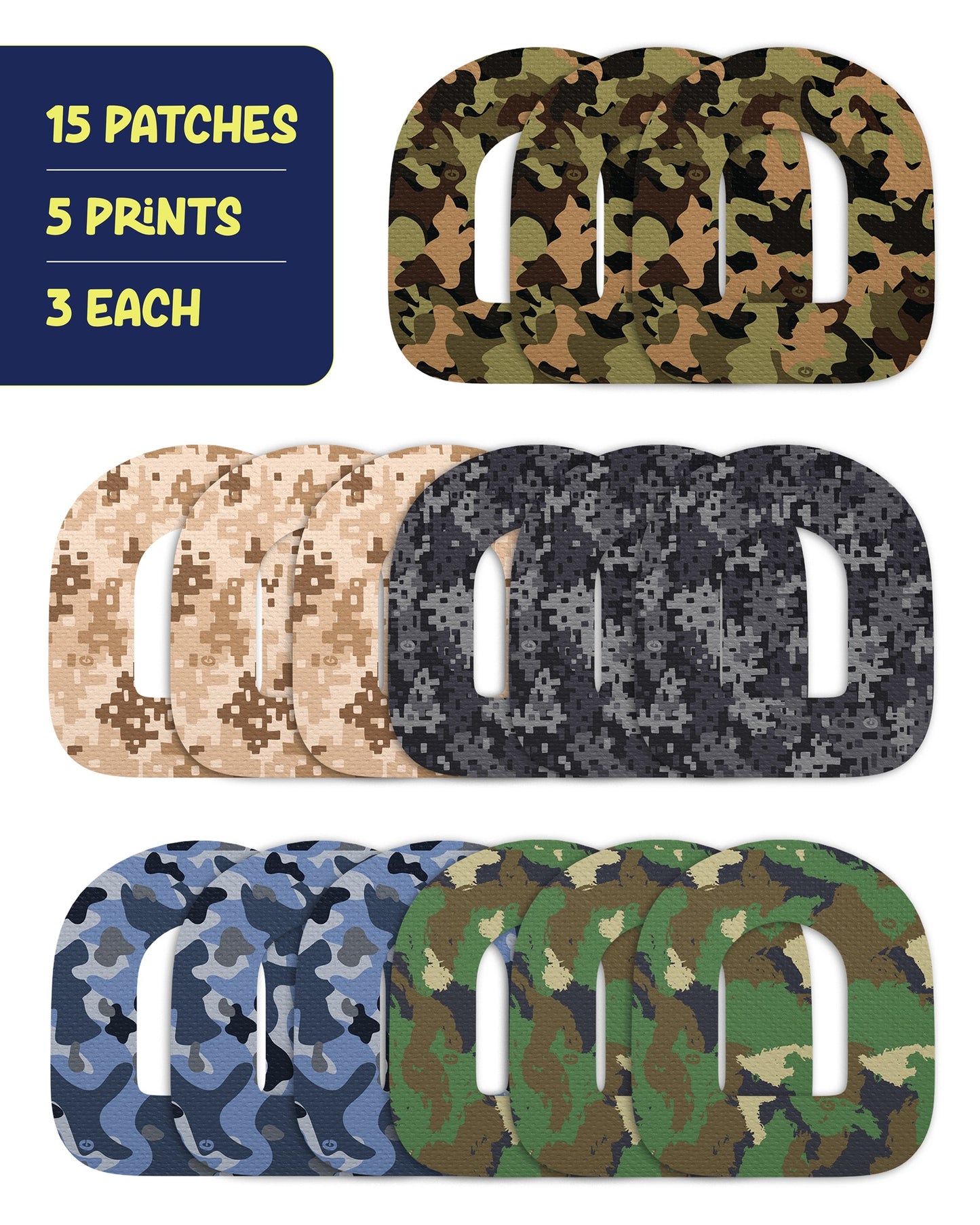 EXTREME - Omnipod Adhesive Patches - Camo (15 Pack)