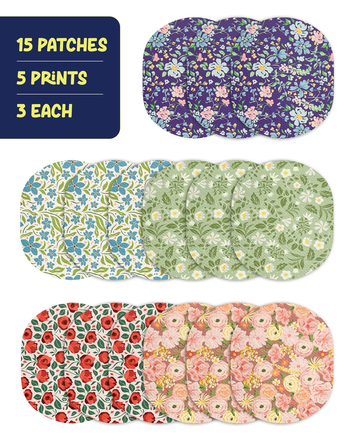 EXTREME - Medtronic Guardian Adhesive Patches - Floral (15 Pack)