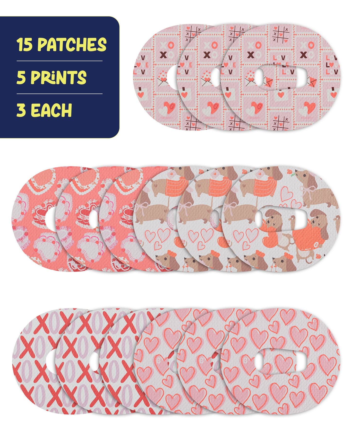 EXTREME - Dexcom G6 Adhesive Patches - Valentine (15 Pack)
