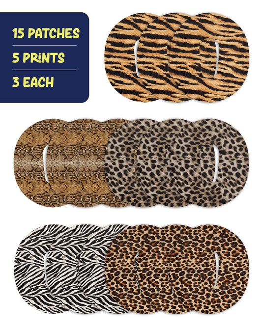 EXTREME - Dexcom G6 Adhesive Patches - Animal Prints (15 Pack)