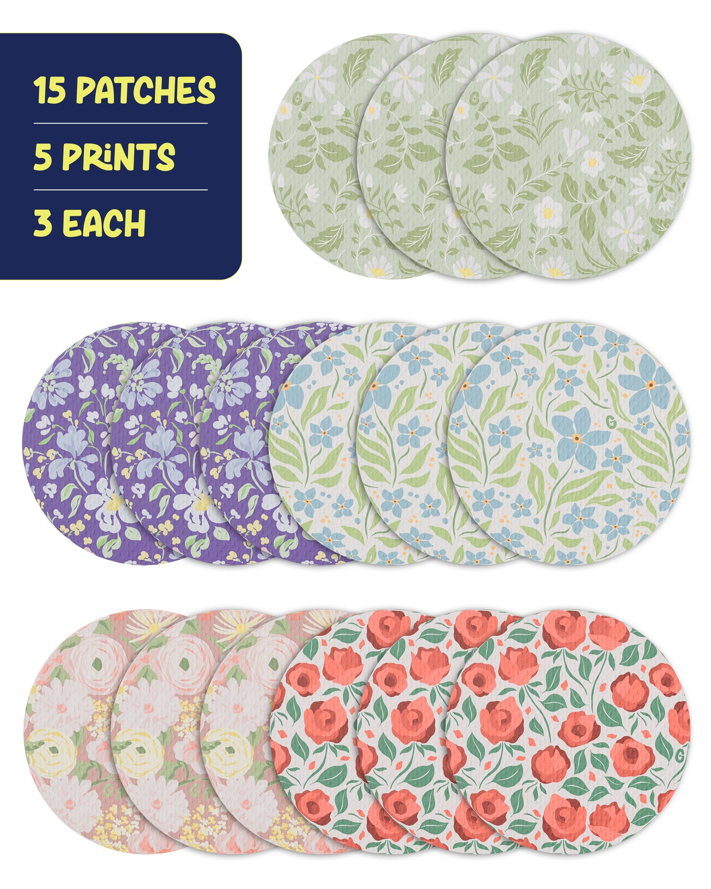 EXTREME - Dexcom G7 and Stelo Adhesive Patches - Floral (15 Pack)