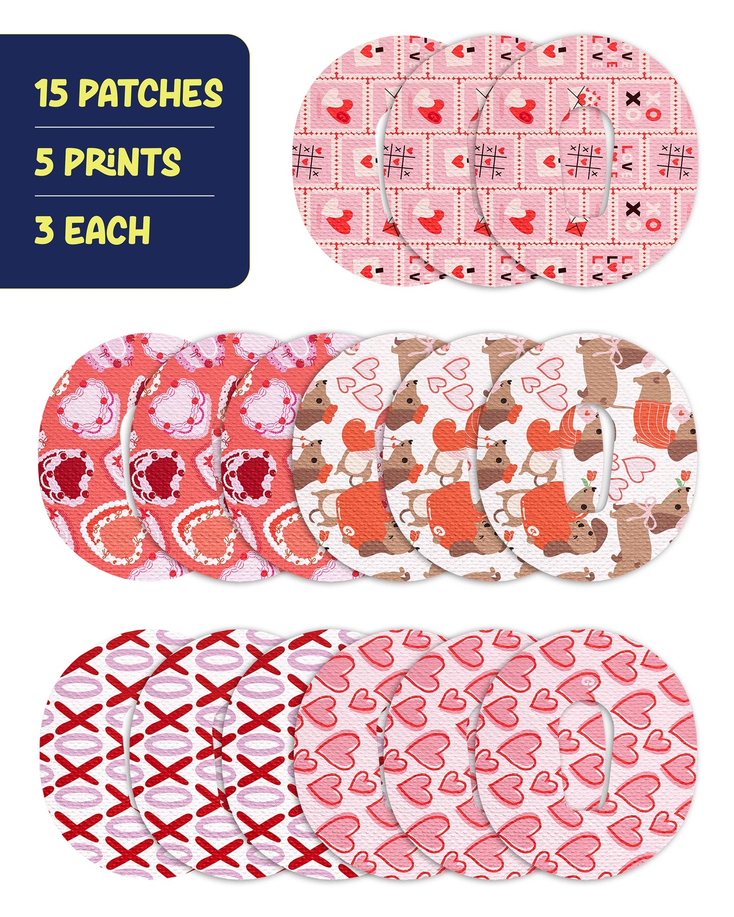 EXTREME - Dexcom G6 Adhesive Patches - Valentine (15 Pack)