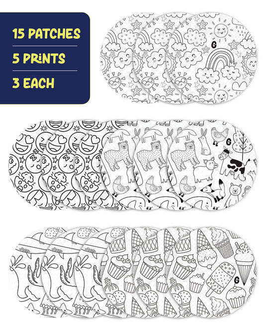 EXTREME - Dexcom G7 and Stelo Adhesive Patches - Doodle (15 Pack)