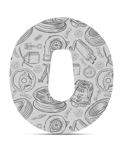 EXTREME - Dexcom G6 Adhesive Patches - Cars (15 Pack)