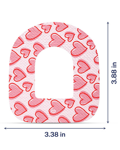 EXTREME - Omnipod Adhesive Patches - Valentine (15 Pack)