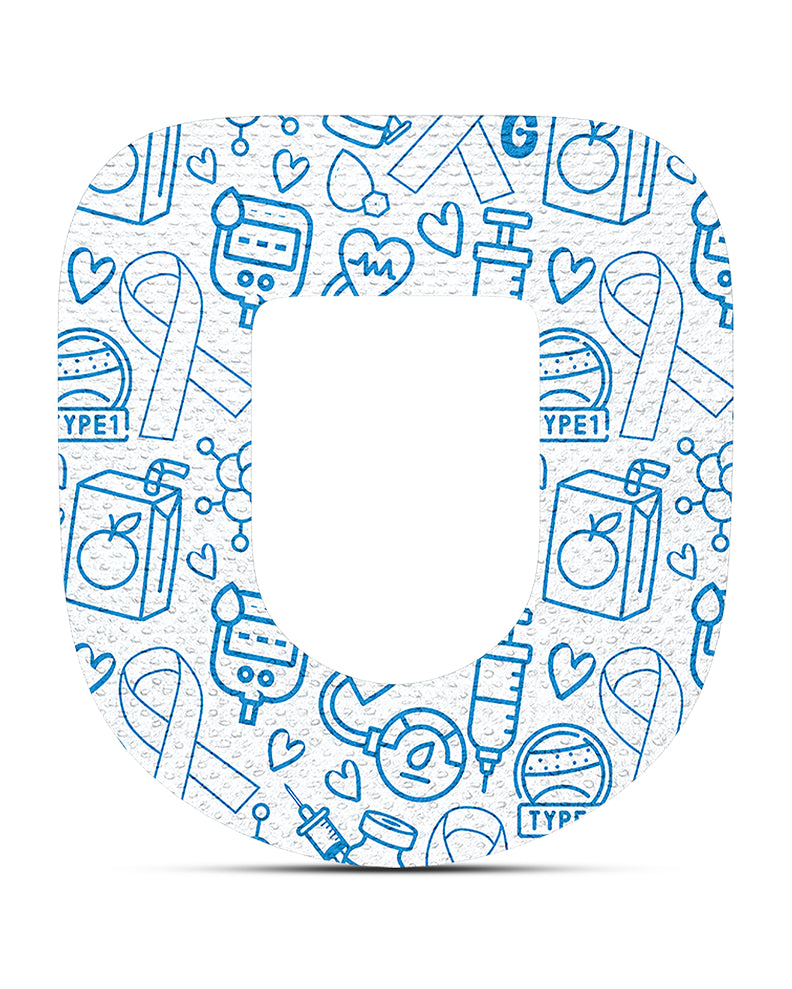 EXTREME - Omnipod Adhesive Patches - T1D Awareness (15 Pack)