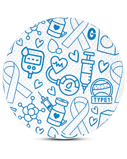 EXTREME - Libre 2/2+ and Lingo Adhesive Patches - T1D Awareness (15 Pack)